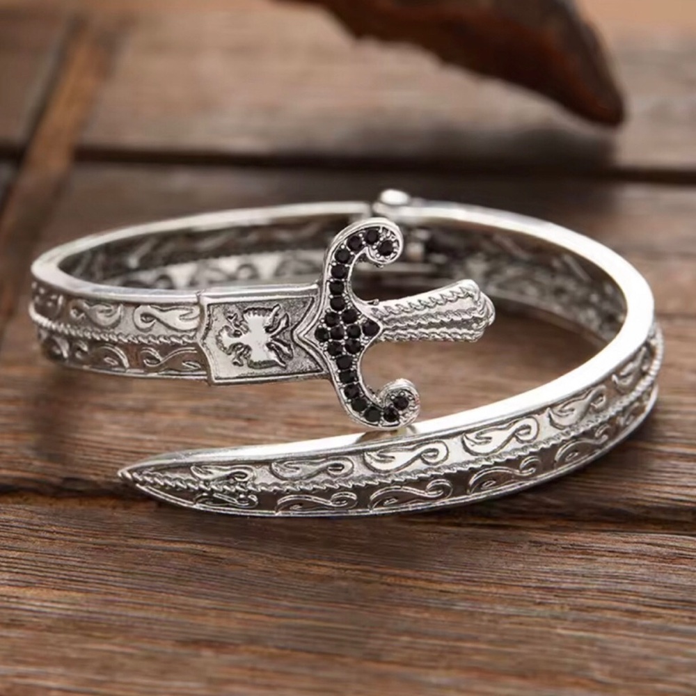 Silver Sword Cuff Bracelet